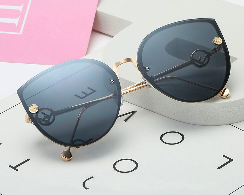 Umanco 2018 kobiety moda duże kwadratowe metalowe Cat okulary przeciwsłoneczne damskie męskie wielokolorowe okulary przeciwsłoneczne na zewnątrz podróży jazdy okulary