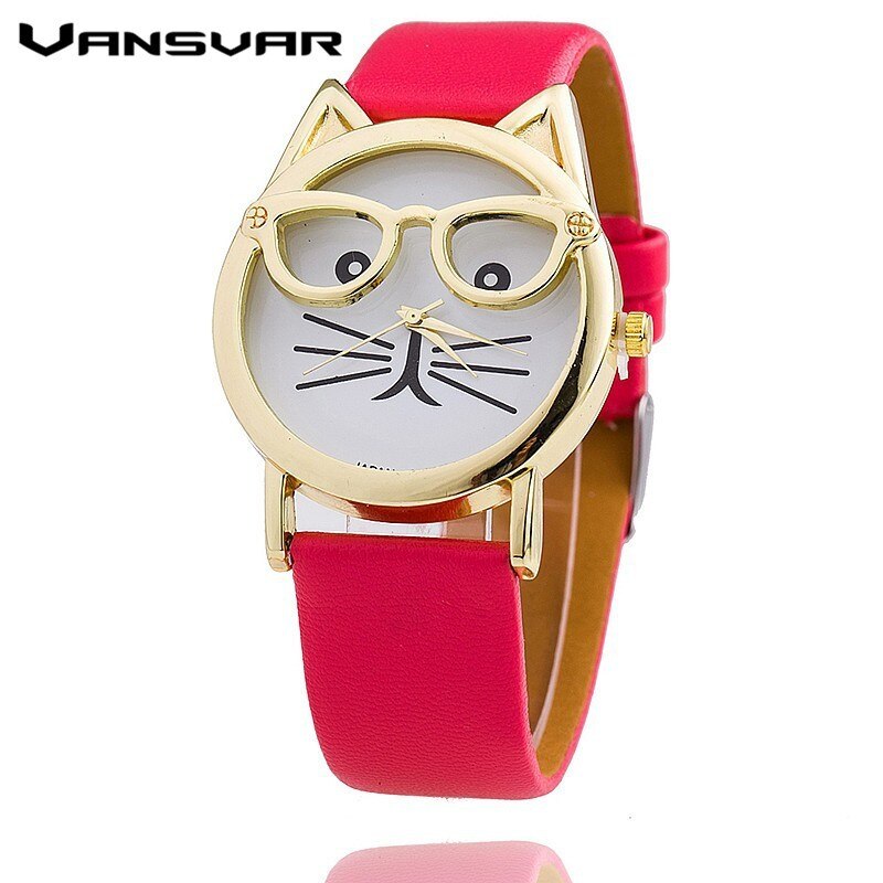 Zegarek z kotem różne kolory