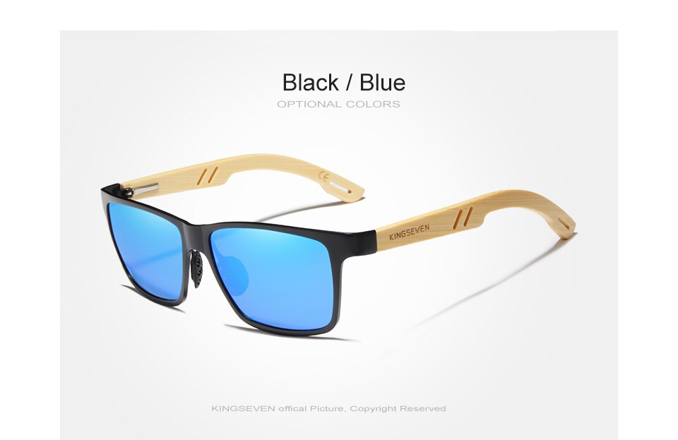 KINGSEVEN marka oryginalny Design aluminium + bambus naturalny drewniany Handmade okulary mężczyźni spolaryzowane okulary przeciwsłoneczne dla kobiet