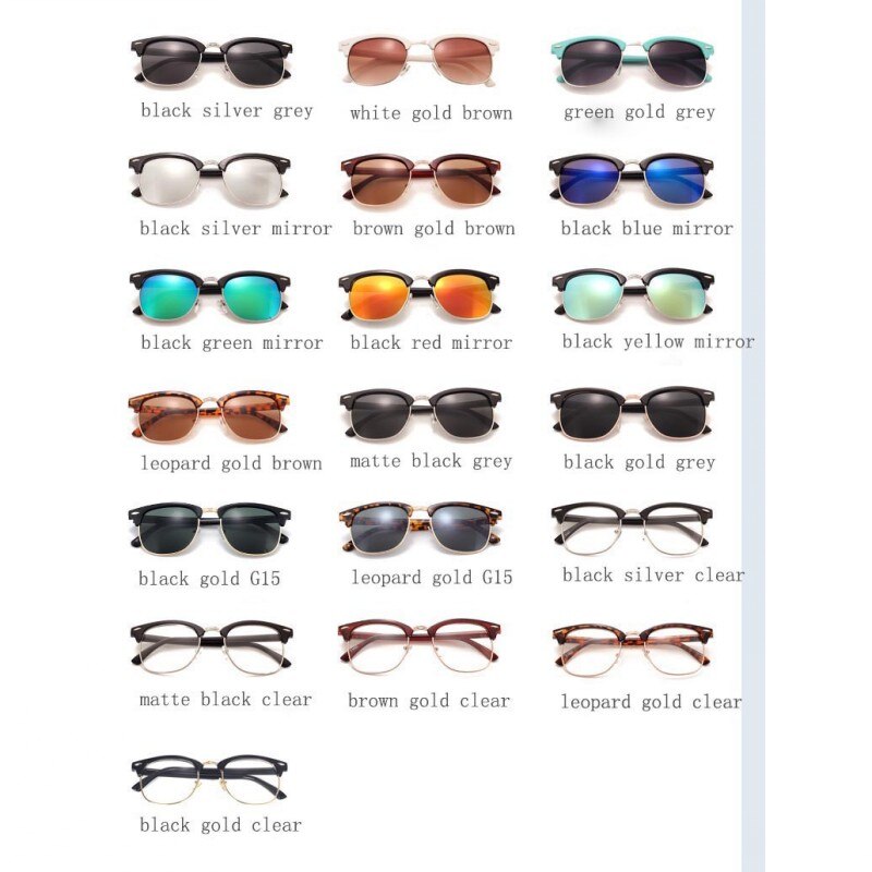 Mężczyźni UV400 okulary mężczyźni kobiety luksusowe Vintage semi-rimless marka projektant modne lustrzane odcienie dla kobiet promienie okulary