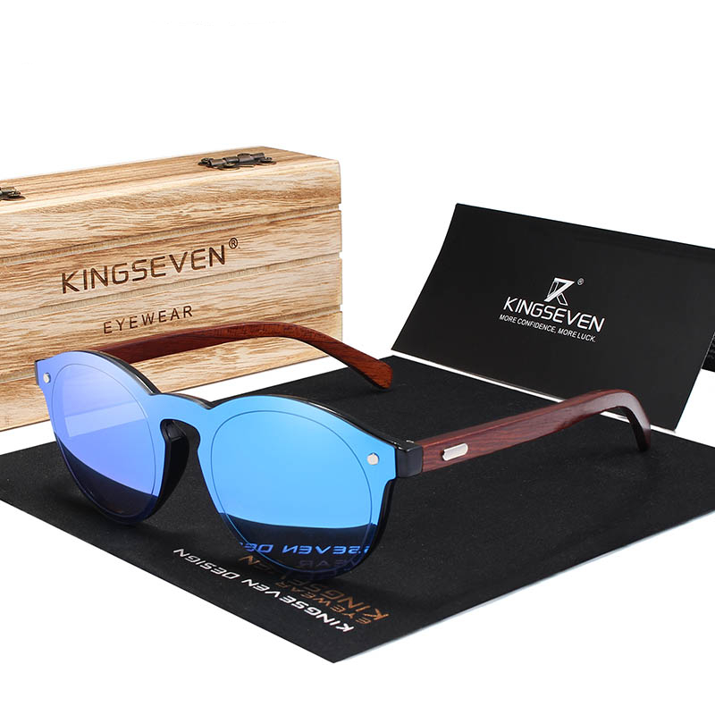 KINGSEVEN DESIGN 2020 naturalne ręcznie drewniane okulary przeciwsłoneczne męskie okulary przeciwsłoneczne damskie marka Design oryginalne okulary Rosewood Oculo