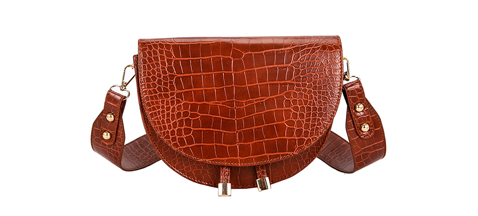 Luksusowa moda damska Crossbody torba krokodyl półkole torba siodło miękkie skórzane torby na ramię damskie torebki projektant