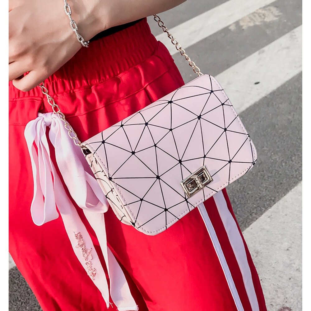 S.IKRR moda łańcuch Crossbody torby dla kobiet 2020 PU skóra luksusowe Dimond projekt Flap torba na ramię Mini torebki i torebki