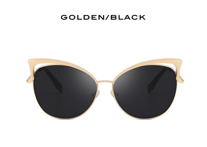 LONSY seksowne okulary przeciwsłoneczne cat eye damskie marka designerska metalowa ramka lustro różowe złoto okulary przeciwsłoneczne damskie UV400 Retro óculos De Sol Gafas