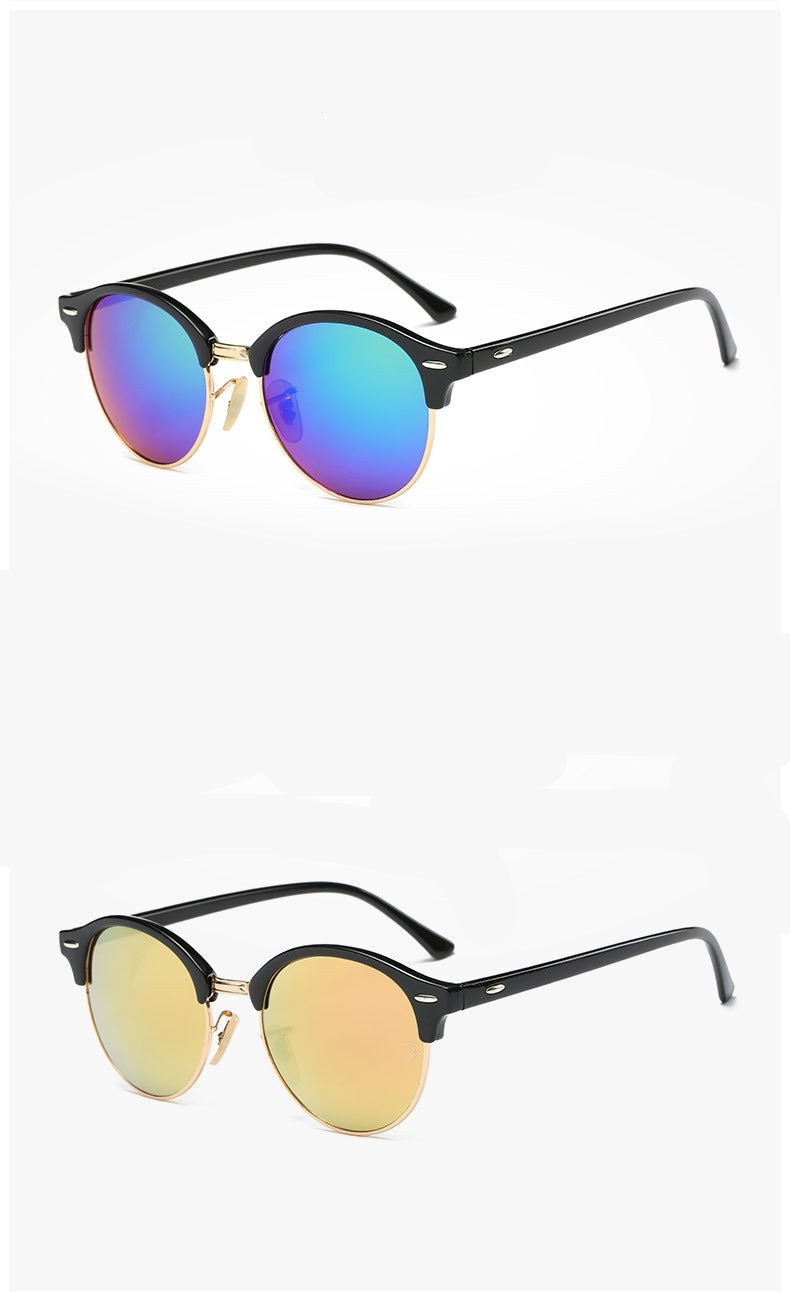 2020 okulary kobiety popularne marka projektant Retro mężczyźni lato styl nit ramki kolorowe powłoki odcienie