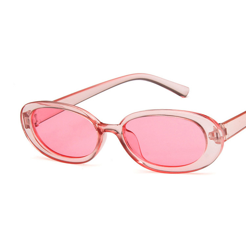 Różowe okulary w stylu Retro owalne okulary przeciwsłoneczne damskie Retro marka projektant Vintage panie kocie oko różowe okulary przeciwsłoneczne UV400 Nicki Minaj