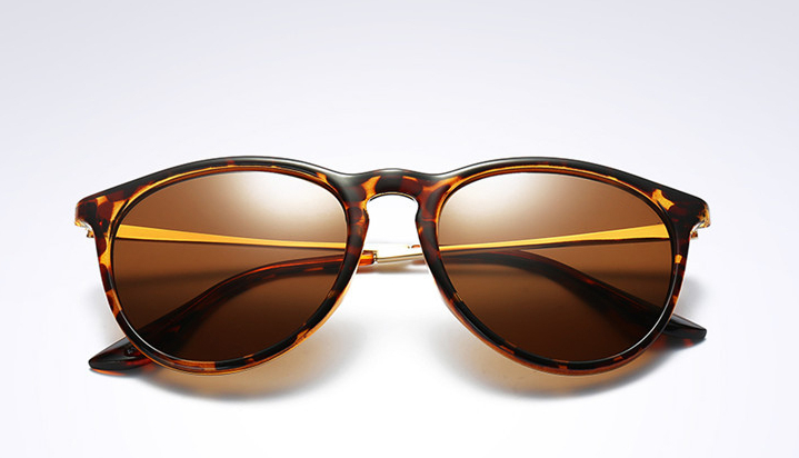 2020 brązowy marka projektant spolaryzowane okulary damskie Retro Vintage okulary przeciwsłoneczne cat eye kobieta moda okulary lustrzane 4171