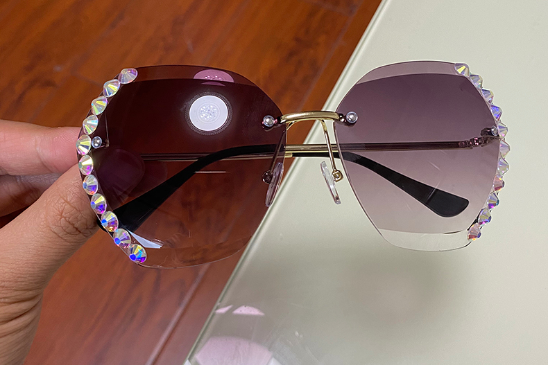 2020 Vintage Fashion ponadgabarytowe okulary przeciwsłoneczne bezramkowe damskie znane luksusowe marki Design Sexy diamentowe kwadratowe okulary przeciwsłoneczne dla kobiet