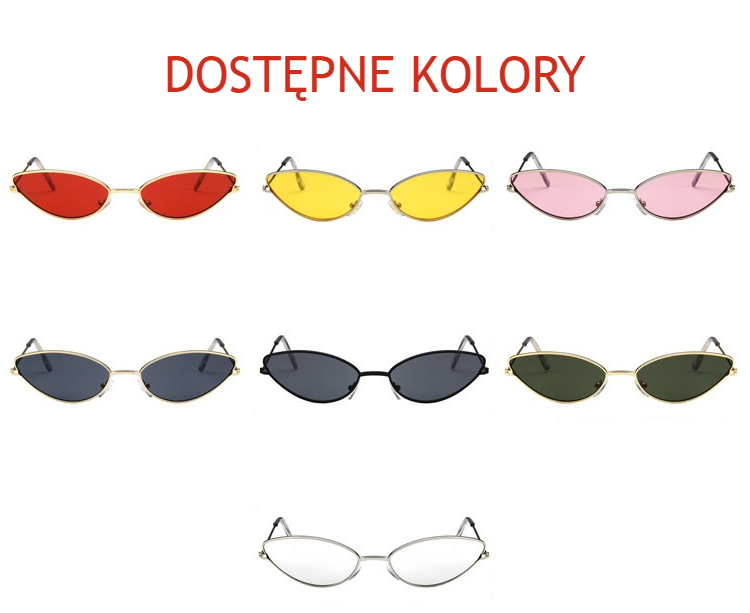 2020 okulary przeciwsłoneczne damskie luksusowe kocie oko marka designerska metalowa ramka nowe złote czerwone Vintage Cateye modne okulary słoneczne lady Eyewear