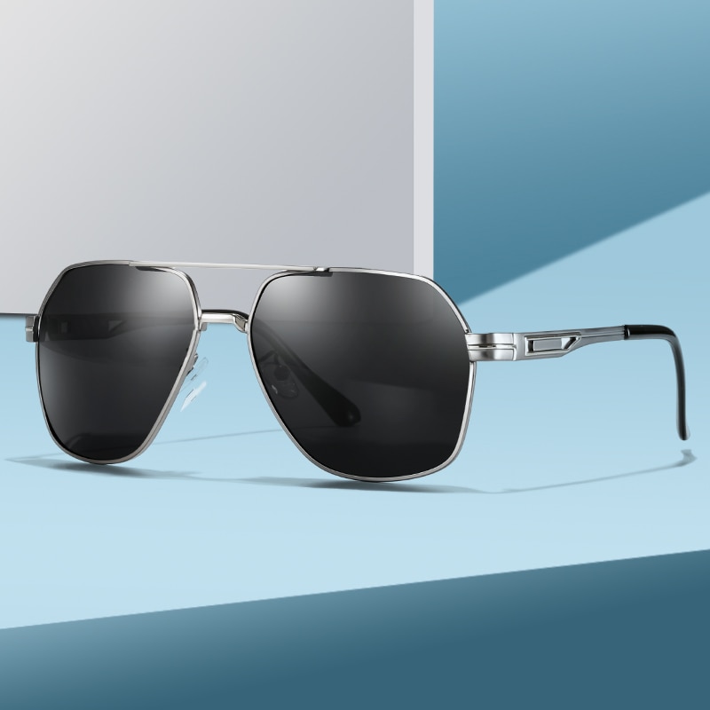 Okulary męskie polaryzacyjne marka projekt klasyczne metalowe mężczyźni jazdy okulary męskie UV400 okulary odcienie okulary óculos de sol