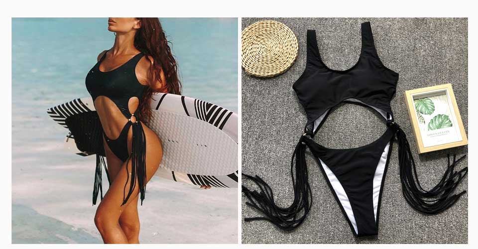 2019 Leopard brazylijski jednoczęściowy strój jednoczęściowy strój monokini Sexy bikini wysoko wycięte Push up stroje kąpielowe pomponem jedno-wieloczęściowe kombinezony kostium kąpielowy
