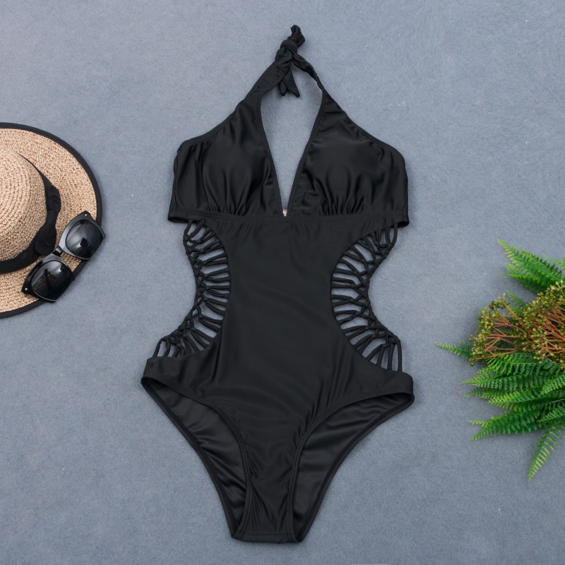 2020 seksowna biała bluzka z odkrytymi plecami wyciąć bandaż Trikini strój kąpielowy Monokini Push Up brazylijski stroje kąpielowe kobiety One Piece Swimsuit