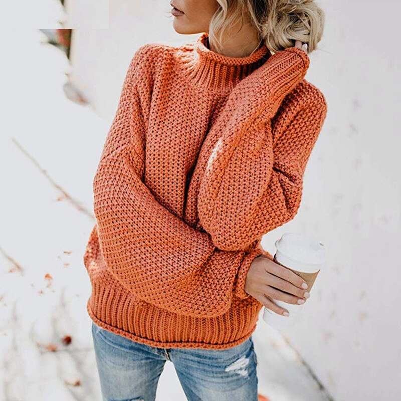 LOGAMI kobiety swetry i pulowery z długim rękawem z dzianiny luźne swetry damskie jesień sweter moda nowy