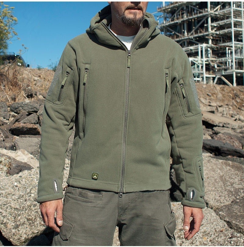 US wojskowy polar kurtka taktyczna mężczyźni Thermal Outdoors Polartec ciepła kurtka z kapturem Militar Softshell Hike odzież wierzchnia kurtki wojskowe