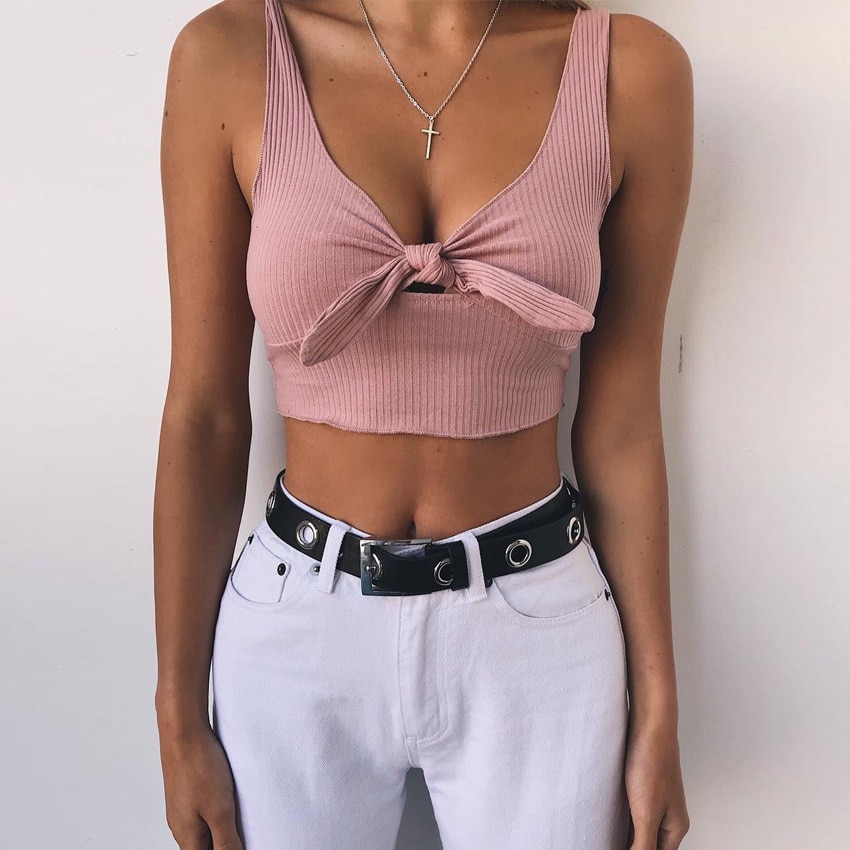 Bow Decorated Crop Top