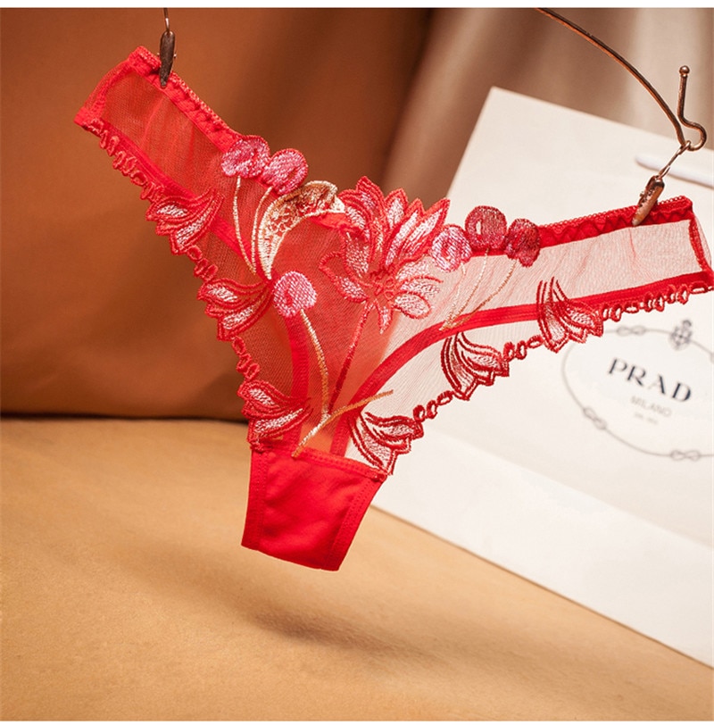 Top piwonia koronkowa bielizna damska przeźroczyste majtki damskie bezszwowe kalesony stringi biodrówki seksowna bielizna dla kobiet