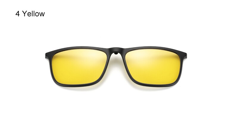 Ralferty magnetyczne okulary mężczyźni 5 w 1 klips polaryzacyjny na okulary kobiety kwadratowe Sunglases ultralekkie okulary noktowizyjne A8804