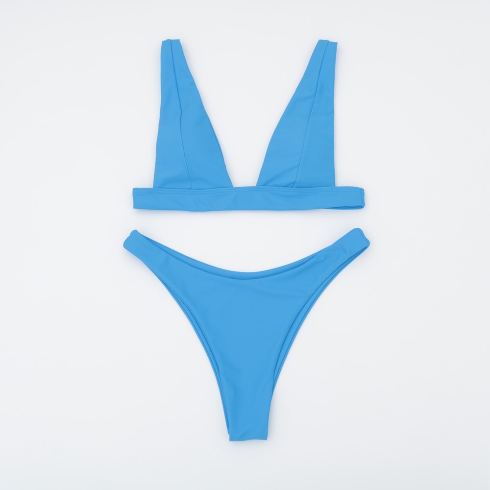 Nowe seksowne Bikini 2021 jednokolorowy strój kąpielowy kobiety stroje kąpielowe zestaw Bikini Push-Up brazylijski strój kąpielowy letnia plaża nosić strój kąpielowy XL