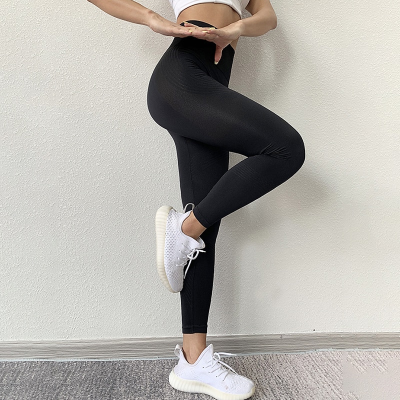 SVOKOR damskie legginsy wysokiej talii brzoskwiniowe biodra legginsy gimnastyczne szybkoschnące sportowe spodnie do fitnessu
