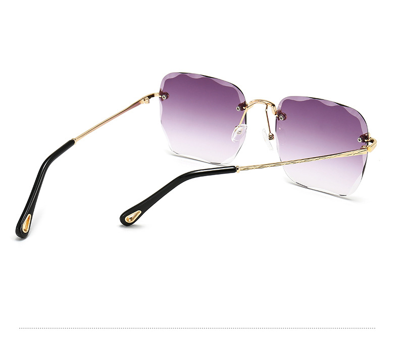 2020 moda Rimless plac ponadgabarytowych okulary kobiety w stylu Vintage luksusowy gatunku projektanta cięcie diamentowe soczewki gradientu