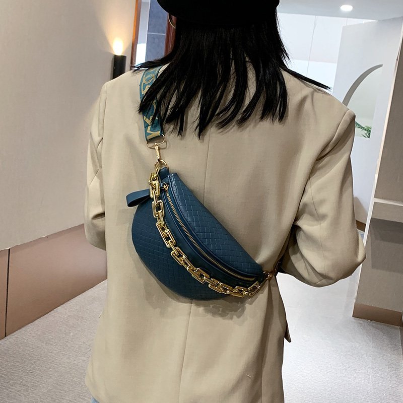 Luksusowe damskie piterek wysokiej jakości torba na biodro gruby łańcuch Crossbody na ramię torba na klatkę piersiowa kobiet saszetka na pasek projektant marki kobiet torebki