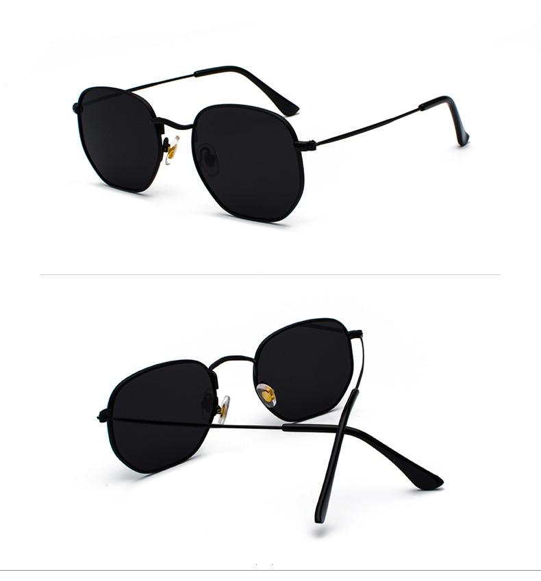 Mężczyźni Sunglases sześciokątne okulary nowe kobiety metalowa rama okulary wędkarskie złota herbata okulary lentes de sol hombre okulary UV400