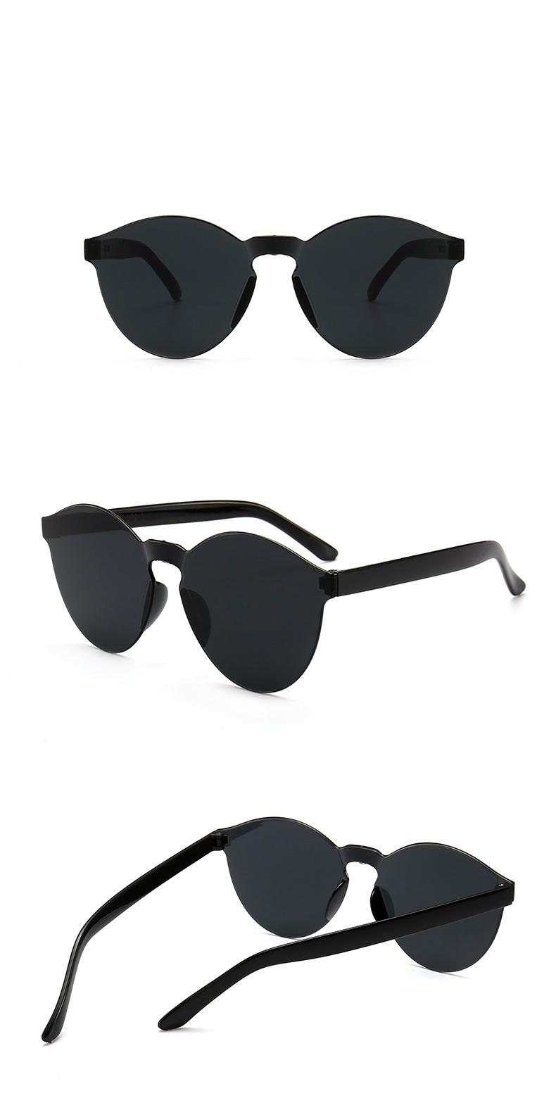 2020 Rimless Fram cukierki okulary przeciwsłoneczne Cat Eye kobiety luksusowe okulary słońce kolorowe okrągłe okulary kobiety UV400 Gafas De Sol Mujer