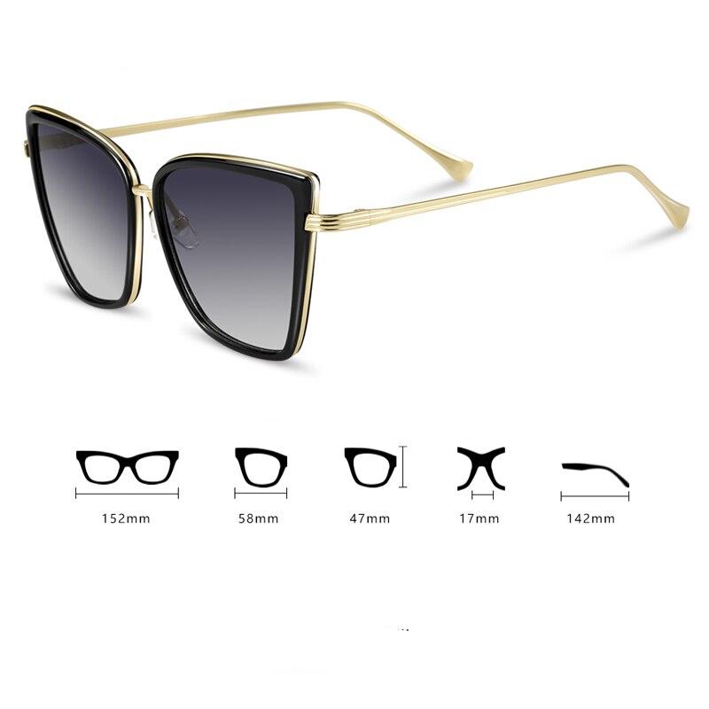 Damskie okulary przeciwsłoneczne typu kocie oko, metalowe damskie okulary vintage, designerskie, lustrzane, UV400, 2019