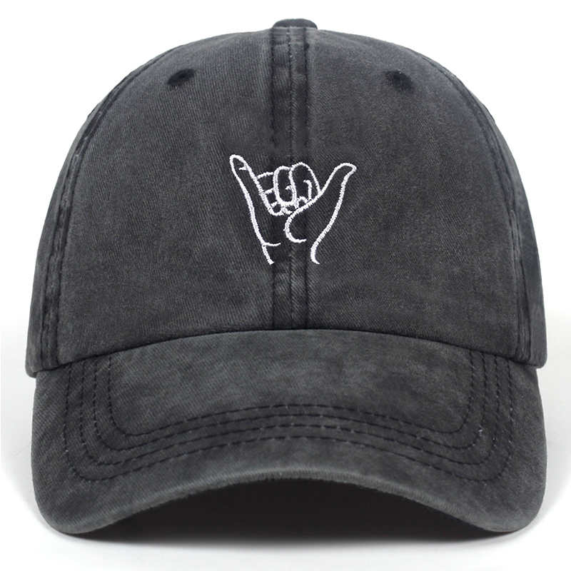 2019 nowy wyhaftowany palec cap wypoczynek na świeżym powietrzu myte czapki baseballowe regulowany czapka hip-hopowa 100% bawełna kobiety mężczyzna kapelusze