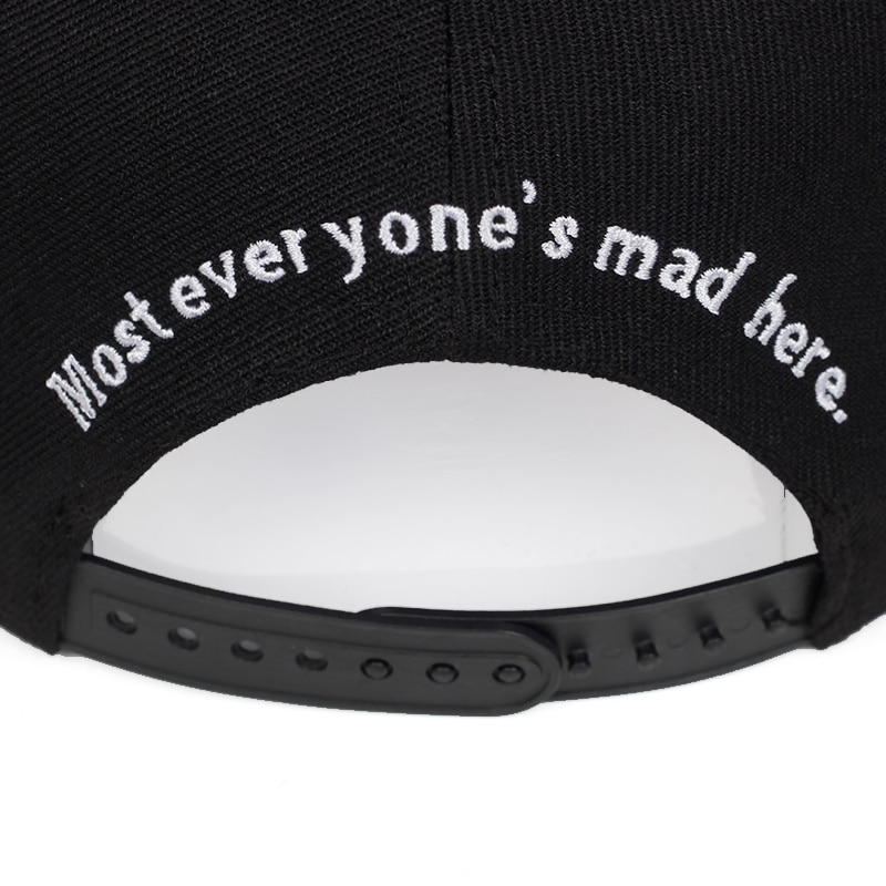 Nowy Cheshire wyszywany wzór kota czapka z daszkiem śliczna buźka czapki z daszkiem męski i damski uniwersalny bawełniany kapelusz regulowany czapka hip-hopowa