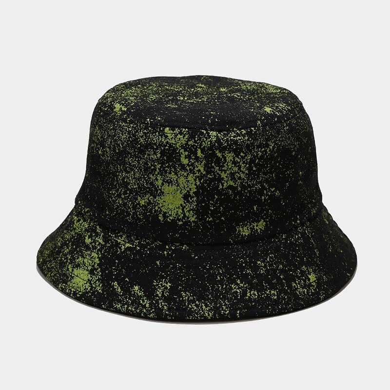 Moda lato Harajuku Panama kapelusz typu Bucket Tie barwnik drukuj kapelusz rybaka Bob Femme kapelusz wędkarski dla kobiet mężczyzn