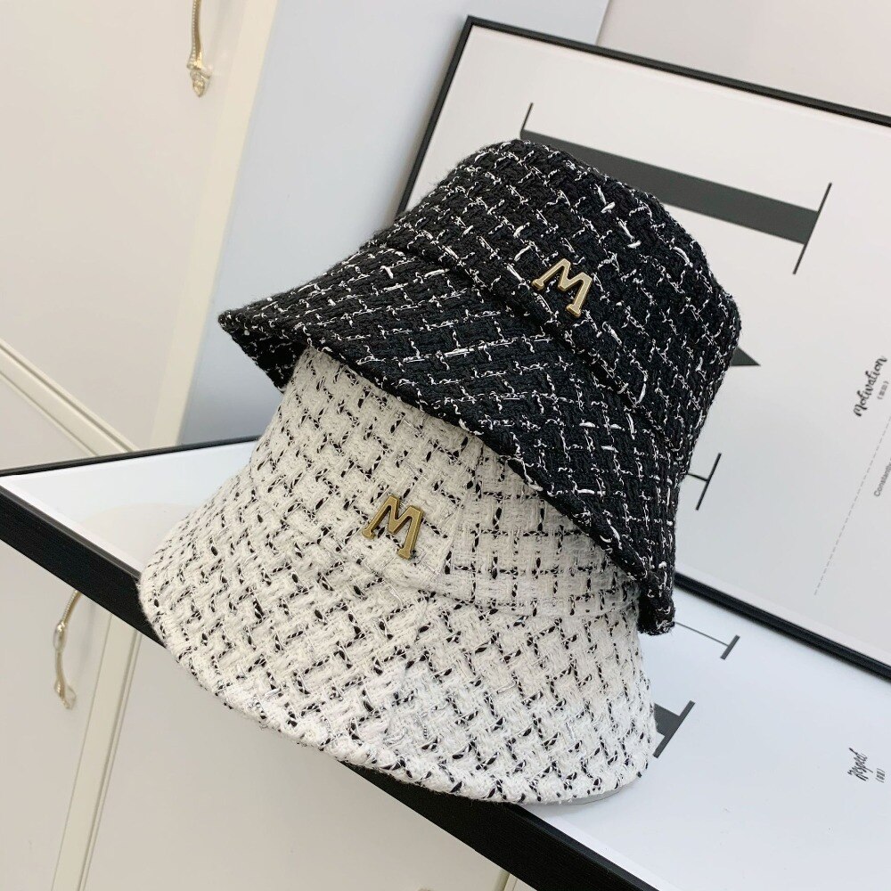 202008-28-BD klasyczna wielka brytania Tweed plaid M list wypoczynek kapelusz wędkarski mężczyźni kobiety kapelusz rybacki