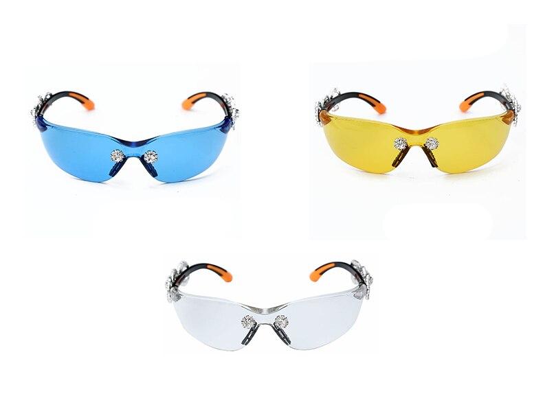 Yumomo Crystral okulary kobiety mężczyźni moda osobowość ochrona przed promieniowaniem UV Blu żółty UV400 lustro Feminino De Sol Gafas