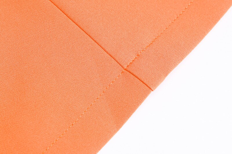 Hugcitar 2019 z długim rękawem marynarka slim sukienka jesienno-zimowa moda damska pure orange streetwear stroje windbreak