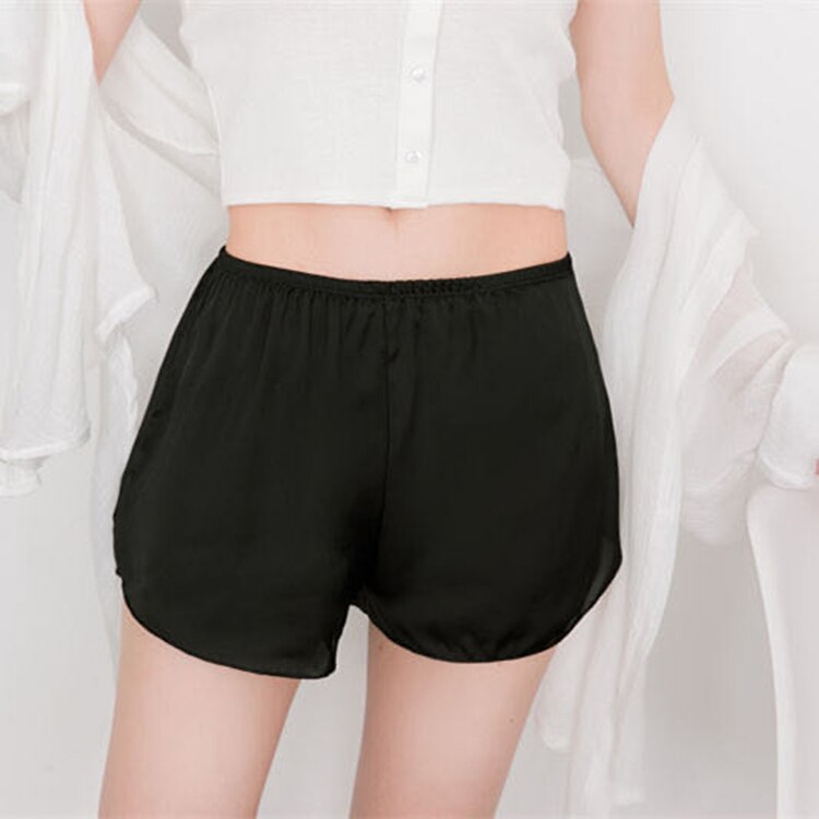 Sexy moda Satin kobiety piżamy szorty 2021 lato kobiet koreański styl słodkie elastyczny pas Plus rozmiar stałe fajne bielizna nocna dna