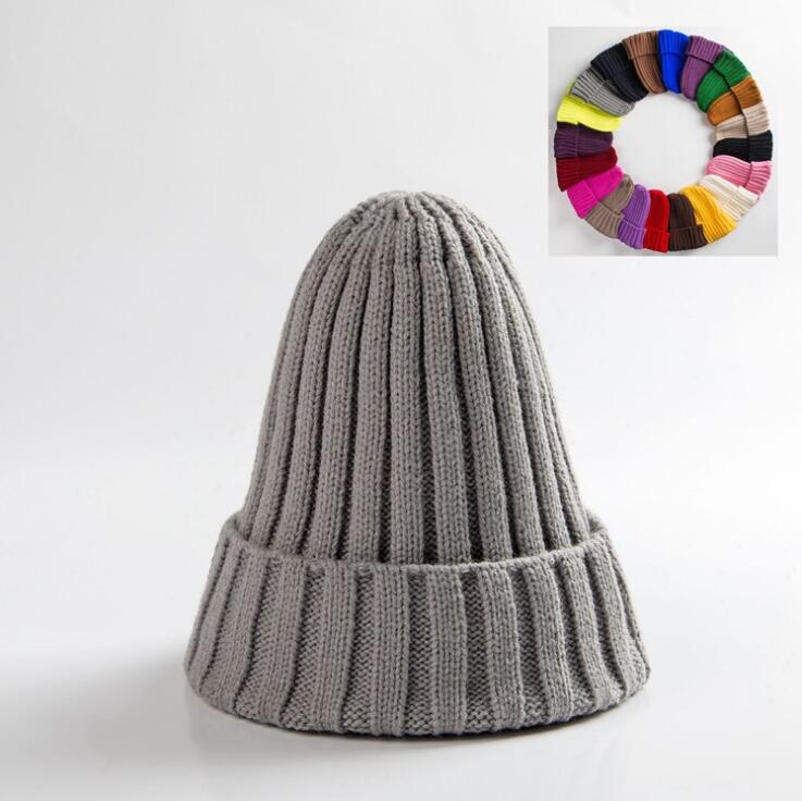 Kapelusz Unisex mieszanki bawełny jednokolorowy ciepły miękki HIP HOP dzianiny kapelusze mężczyźni czapki zimowe damskie Skullies czapki dla dziewczyny hurtownia шляпа