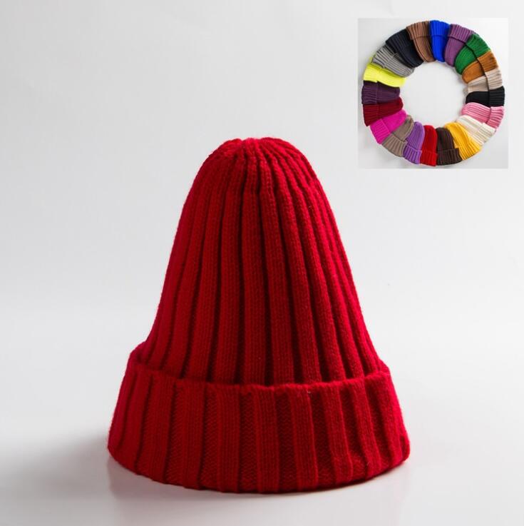 Kapelusz Unisex mieszanki bawełny jednokolorowy ciepły miękki HIP HOP dzianiny kapelusze mężczyźni czapki zimowe damskie Skullies czapki dla dziewczyny hurtownia шляпа