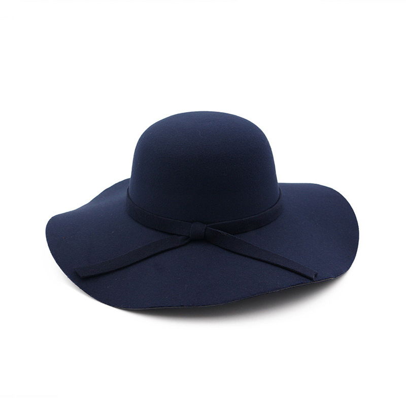 Nowa czapka kapelusz Fedora Top damski kapelusz damski klasyczny puszysty szeroki rondo wełniany melonik filcowy kapelusz plażowy ciepły damski kapelusz Fedora kapelusz wędkarski