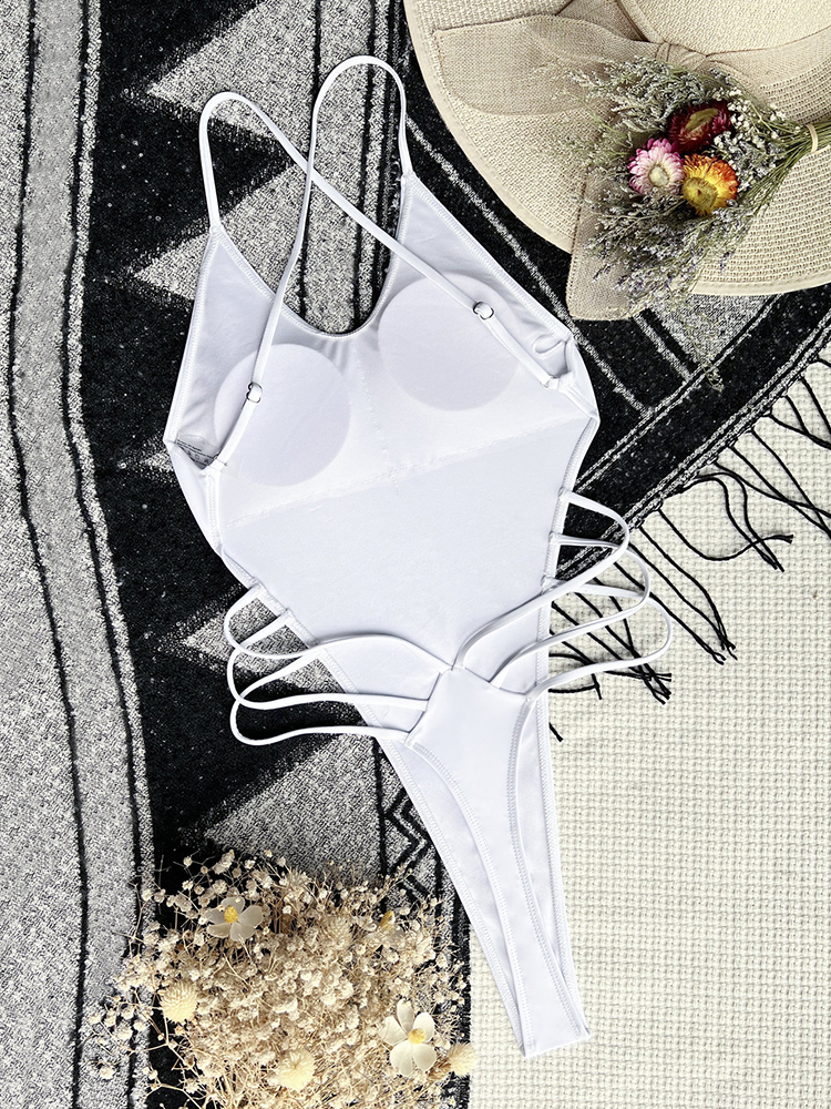 2023 Sexy solidna strój kąpielowy z wysokim stanem kobiety stringi jednoczęściowy kostium kąpielowy damski Backless Monokini strój kąpielowy kostium kąpielowy kostium kąpielowy